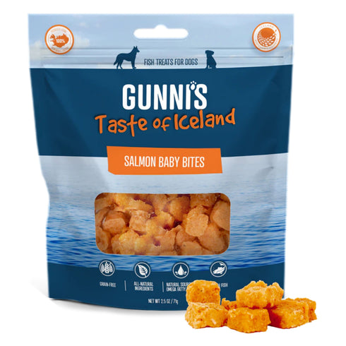Gunni's Pet Salmon Baby Bites Dog Treats 2.5oz - Poudre Pet and Feed Supply